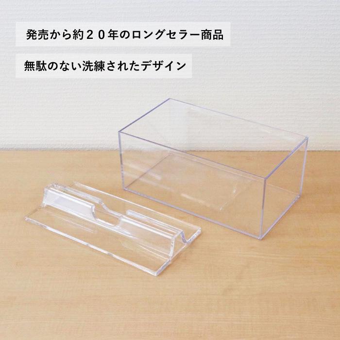 「ポイント最大19倍〜3/1」 ペーパータオルホルダー 透明 ワイドディープサイズ デスコ DESCO 76001007 日本製 中判 蝶プラ工業 ティッシュケース _IST |  | 02