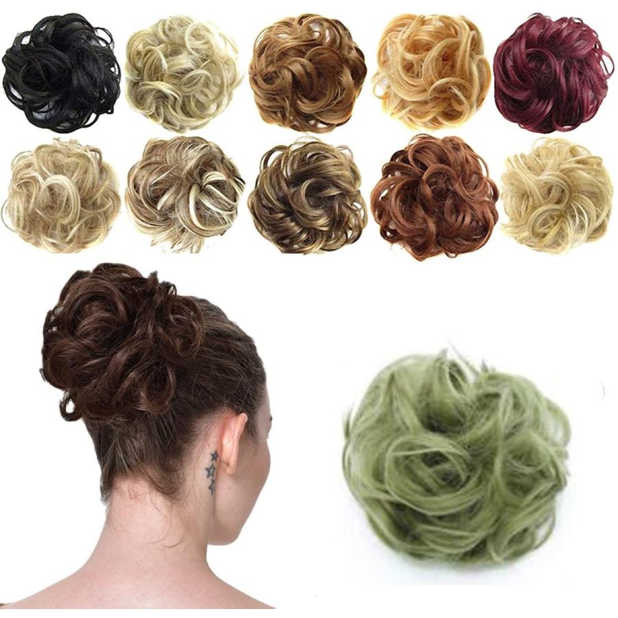 お礼や感謝伝えるプチギフト ヘアケア 頭皮ケア ヘアパンエクステンション 乱雑ヘア シュシュ髪 エクステンションポニーテールヘア 弾性バンド ふわふわ波状 ドーナツアップドポニーテール ヘアピース Www Threeriversofs Com