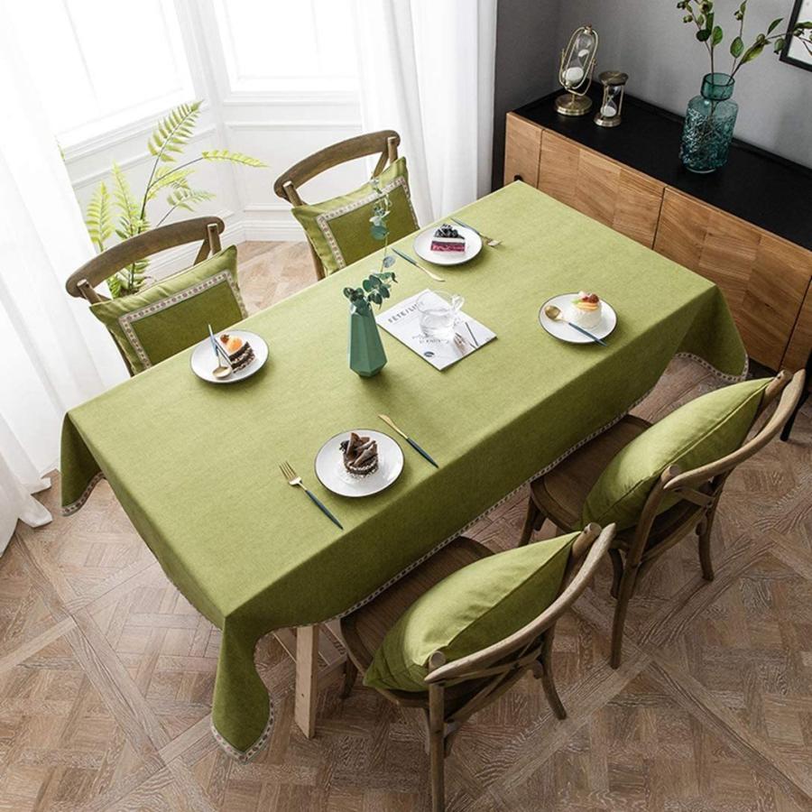 海外最新 テーブルクロス おしゃれ タッセル 撥水 イージーケア 食卓カバー コットン リネン 高級 手入れ簡単 長方形 洗える インテリア 耐久性 誕生日 会 最適な価格 Turningheadskennel Com