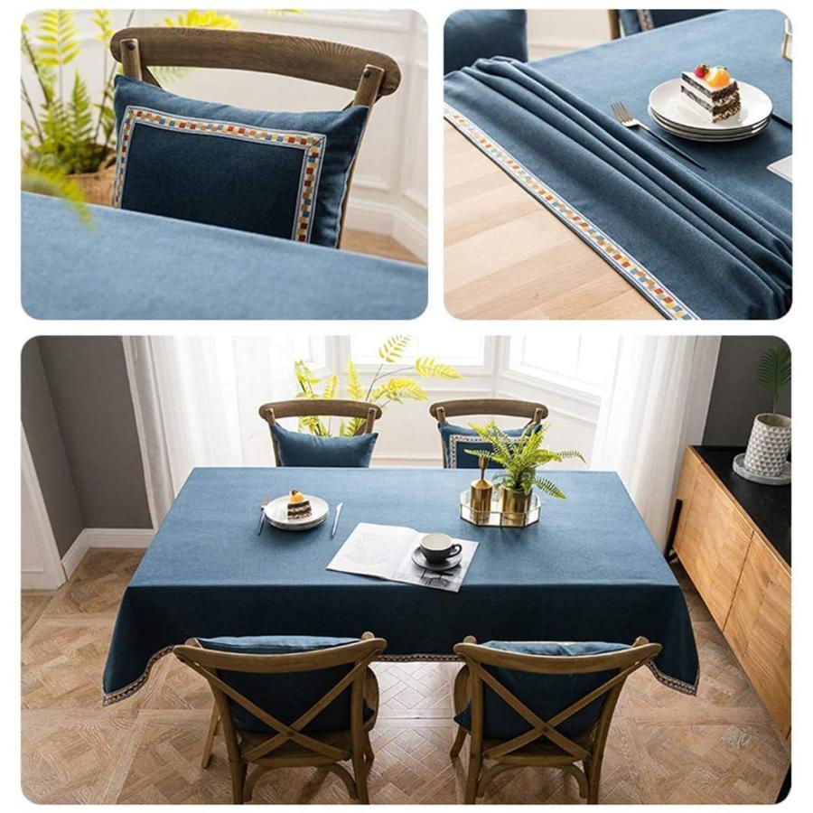 即発送可能 テーブルクロス おしゃれ タッセル 撥水 イージーケア 食卓カバー コットン リネン 高級 手入れ簡単 長方形 洗える インテリア 耐久性 誕生日 会 魅力的な Moinmoin Socialmedia De