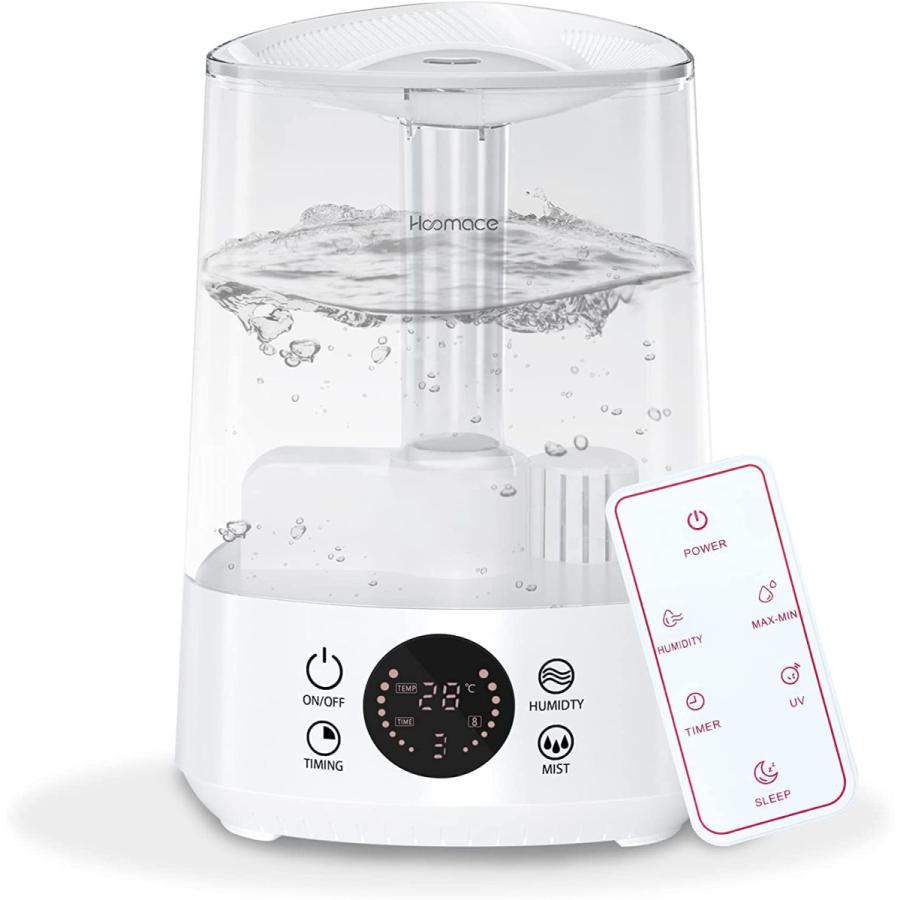 Hoomace 寝室用加湿器 冷暖房器具 空調家電 4l 1ガロン クールミスト 超音波 トップフィル超音波加湿器 寝室用加湿器 赤ちゃん 電池は付属 超音波 いとまさ商会 オフィス用 自宅 リモコン付き 超人気