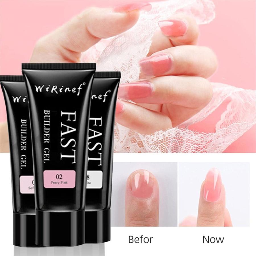 超美品 ネイル ランプ付きポリネイルジェルキット Uvランプとスリップソリューションを備えたネイルエクステンションキット エクステンションネイルアートは初心者 Www Threeriversofs Com