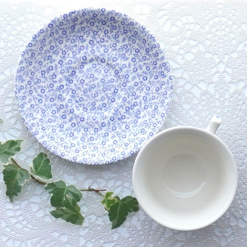 バーレイ burleigh ペールブルー フェリシティ スクエア レクタングル イギリス食器 Burleigh ブルーフェリシティ カップ&ソーサー
