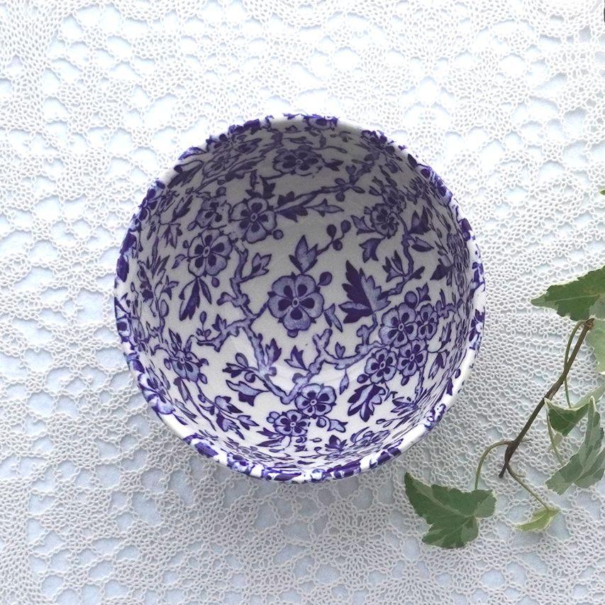 BURLEIGH バーレイ ブルー アーデン シュガーボウル L 小鉢 花 BURLEIGH バーレイ ブルー アーデン シュガーボウル L 小鉢 花