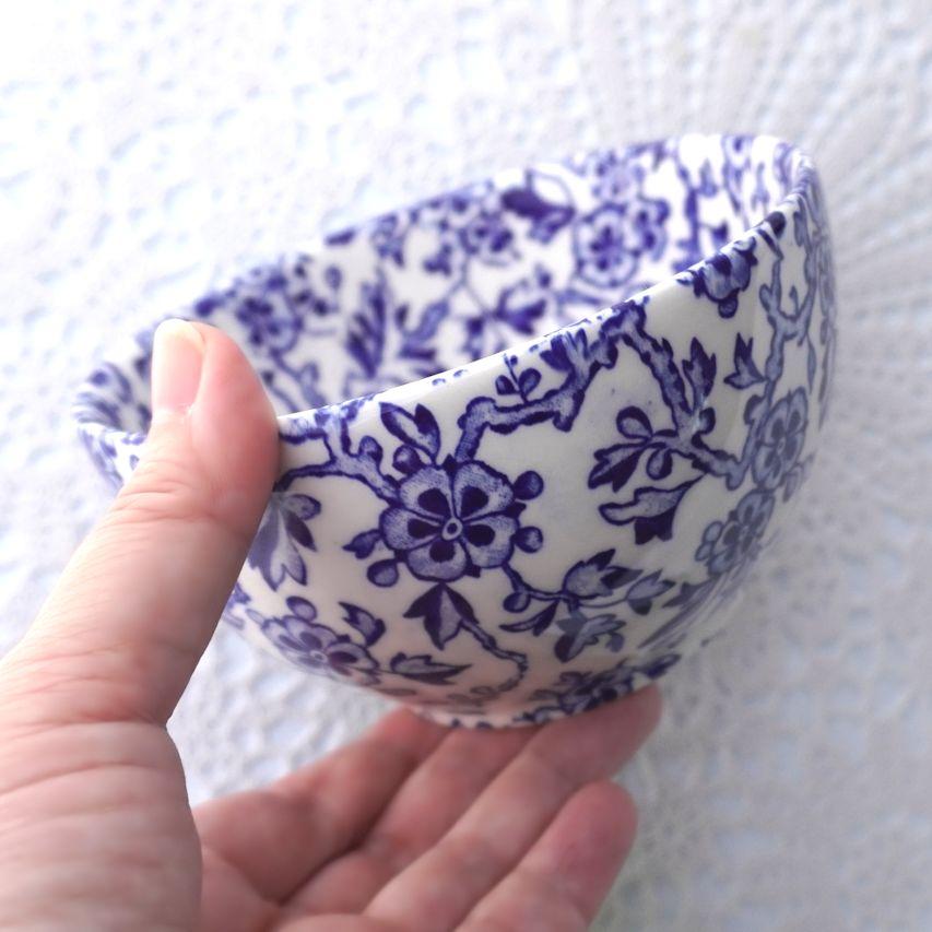 BURLEIGH バーレイ ブルー アーデン シュガーボウル L 小鉢 花 BURLEIGH バーレイ ブルー アーデン シュガーボウル L 小鉢 花
