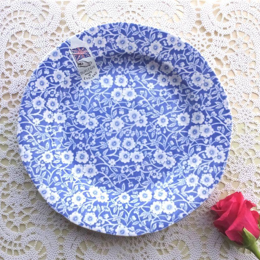 BURLEIGH（バーレイ） キャリコ柄 8色プレート ペールブルー ブルー系