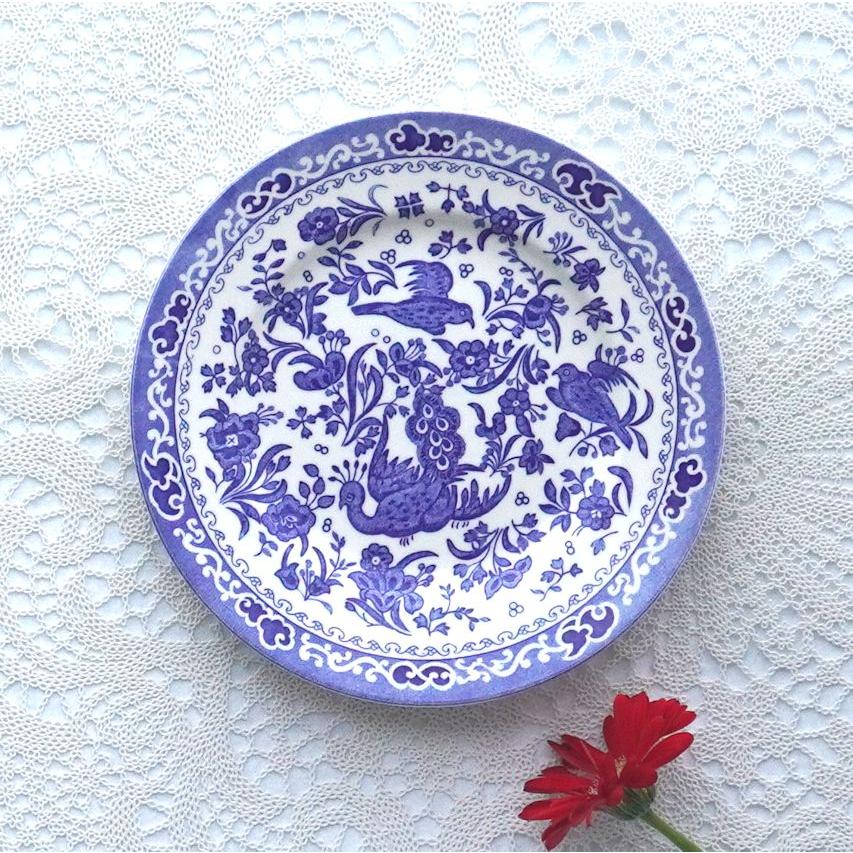 BURLEIGH（バーレイ） ブルー リーガルピーコック プレート 17.5cm