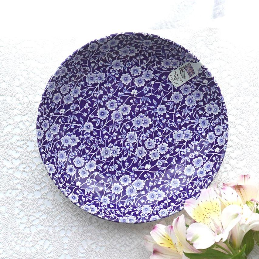 BURLEIGH バーレイ ブルーキャリコ パスタプレート Calico 花柄 BURLEIGH バーレイ ブルーキャリコ パスタプレート Calico 花柄