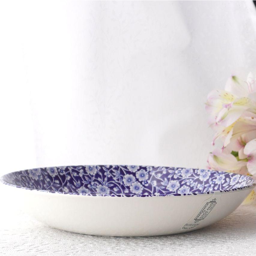 BURLEIGH バーレイ ブルーキャリコ パスタプレート Calico 花柄 BURLEIGH バーレイ ブルーキャリコ パスタプレート Calico 花柄