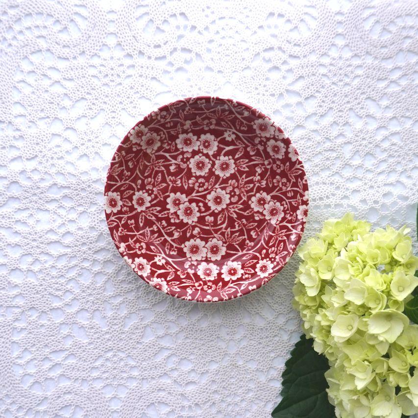 BURLEIGH（バーレイ） キャリコ柄 8色 フルーツ プレート レッド