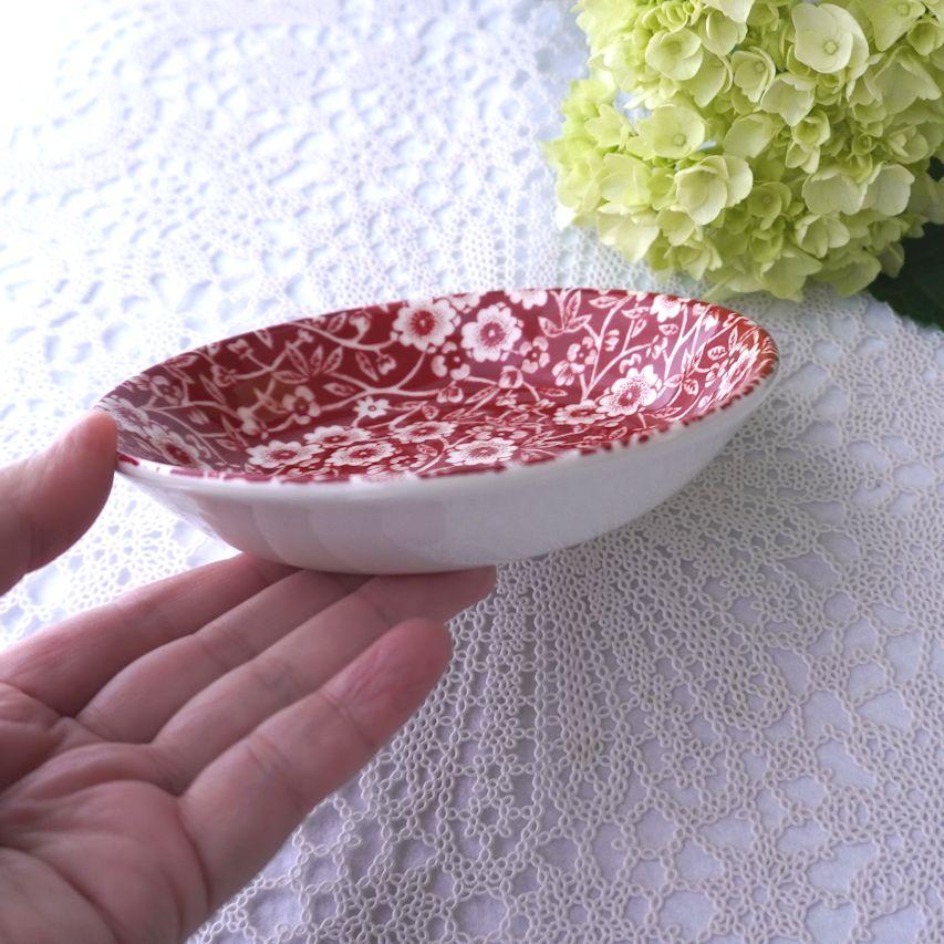 BURLEIGH バーレイ キャリコ柄 8色 フルーツ プレート レッド