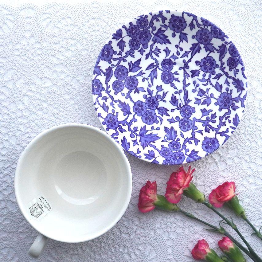 新品Burleighバーレイ花柄プレート皿セット紫クレアモント・ジョンルイス 新品Burleighバーレイ花柄プレート皿セット紫クレアモント