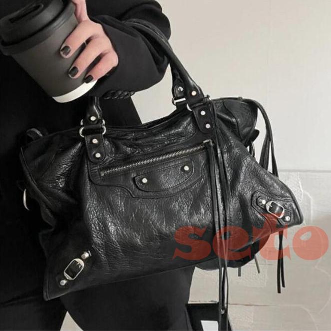 宅配便トートバッグ本革ショルダーバッグギャル系エディターズバッグ  