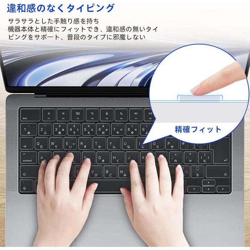2022 M2 チップモデルMacBook Air 13.6 A2681 キーボードカバーフィルム 日本語 JIS配列 超薄型 超耐磨 洗浄｜itostore｜02