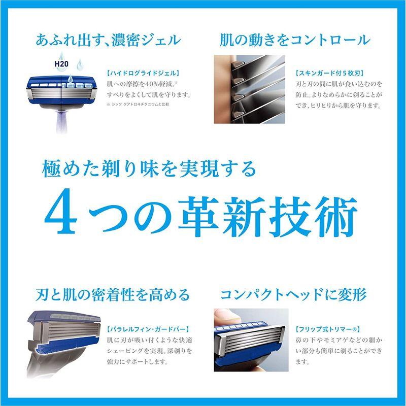 ハイドロ Schick(シック) ハイドロ5 プレミアム つるり肌へ コンボパック (ホルダー(刃付き)+替刃4コ) スキンガード付 5枚刃｜itostore｜03