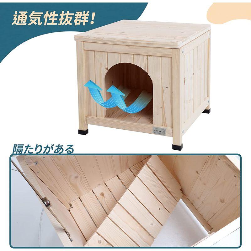 現品発送 petsfit 犬小屋 猫小屋 ペットハウス 天然木 杉 犬舎 猫舎 木製ゲージ 小型犬 おしゃれ 屋内 【2333648083】(12004円)