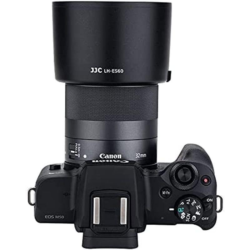 JJC ES-60 可逆式 レンズフード Canon EF-M 32mm F1.4 STM レンズ 用 Kiss M2 Kiss M EOS｜itostore｜04