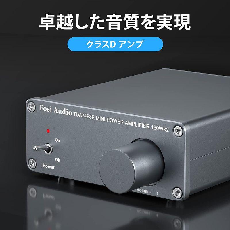 Fosi Audio TDA7498E 320W 2チャンネルステレオオーディオアンプレシーバーホームスピーカー用ミニHi-FiクラスD内蔵｜itostore｜06