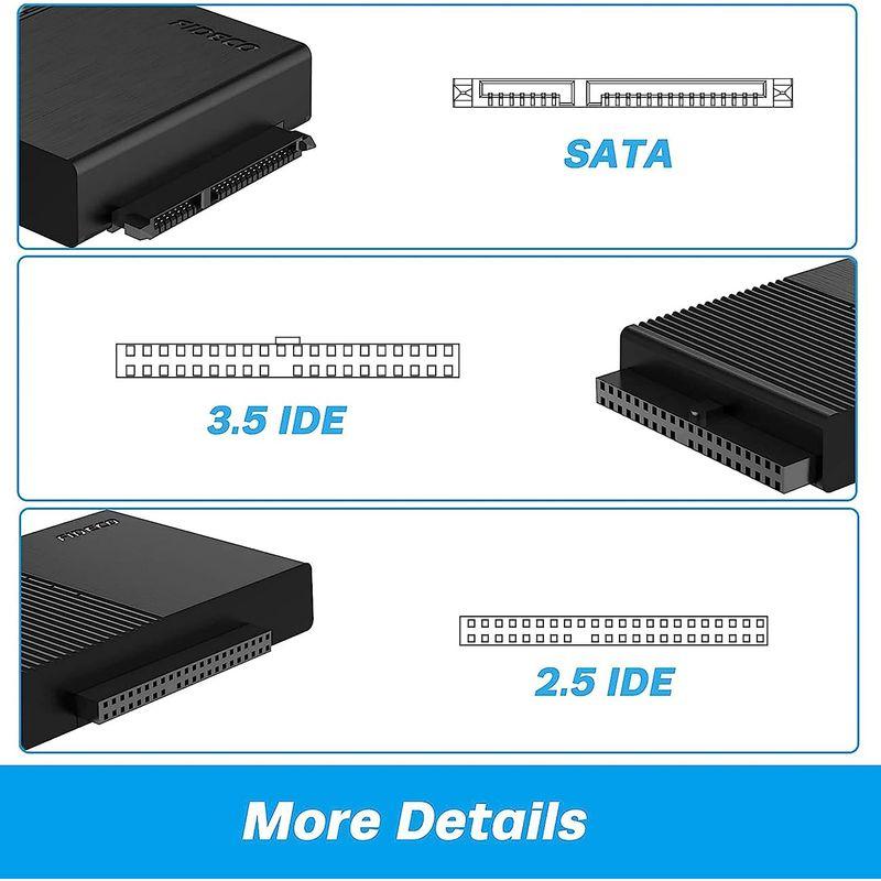 FIDECO SATA/IDE 両方対応 USB3.0 交換アダプター 2.5/3.5インチHDD SSD 光学ドライブに対応 コンバータ｜itostore｜10