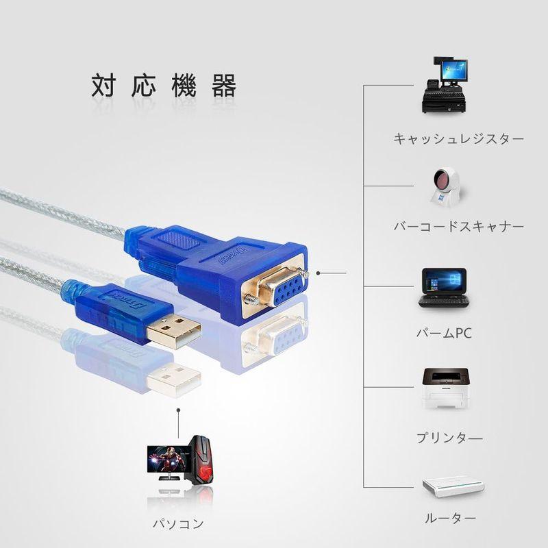 DTECH USBシリアルケーブル 1.8m USB-RS232C 変換 クロス接続 クロスケーブル USBtypeA to D-sub9ピ｜itostore｜06