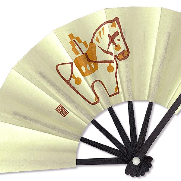 【 干支 扇子 】お正月 干支 豆扇子 台付き セット / 張り子 うま / 午 (2026a) |  | 01
