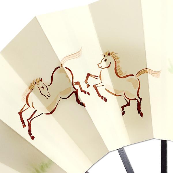 干支 扇子 飾り京扇子 都の四季 跳ね馬　扇子単品(2026b) |  | 01