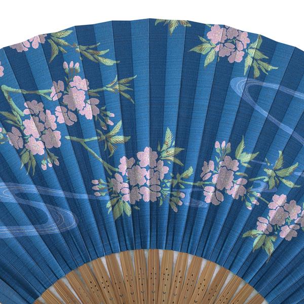 男女兼用扇子/流水桜 紺(Ab21) |  | 03