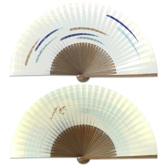 男性用 紙扇子 海老 かすみ 単品(Ab24) : 扇子司 伊藤常 - 通販