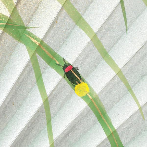 男性用 京扇子 紙扇子 唐木 手書き京扇子 蛍 Ab61 |  | 06