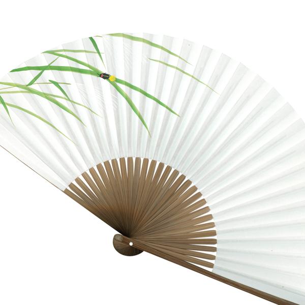 男性用 京扇子 紙扇子 唐木 手書き京扇子 蛍 Ab61 |  | 07