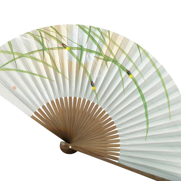 男性用 京扇子 紙扇子 唐木 手書き京扇子 蛍 Ab61 |  | 03