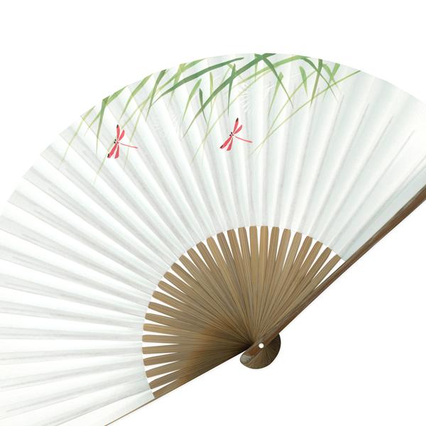 男性用 京扇子 紙扇子 唐木 手書き京扇子 芒にトンボ Ab62 |  | 06