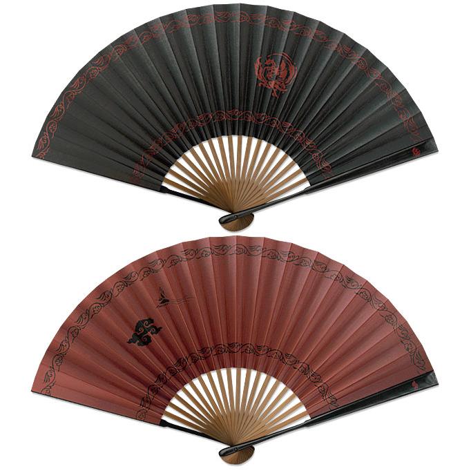 京扇子 親黒中唐木骨 ジパング　鳳凰(Af15 C0531) |  | 01