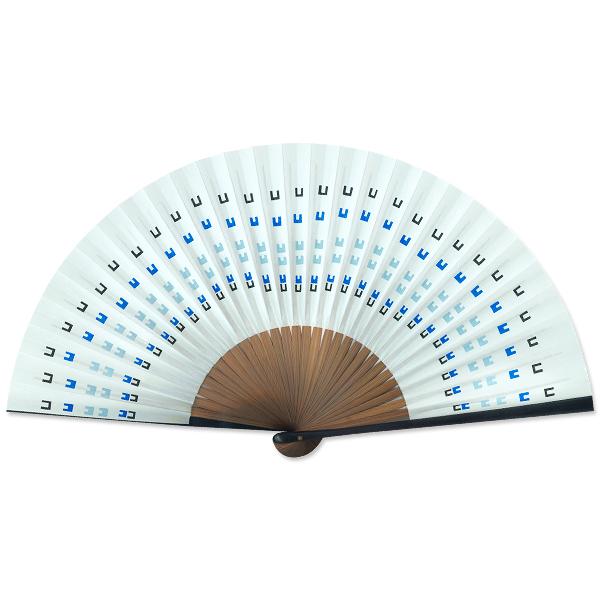 京扇子 親黒染め骨 中唐木 パール地 凹(Af17 C8342) |  | 01