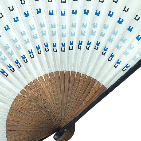 京扇子 親黒染め骨 中唐木 パール地 凹(Af17 C8342) |  | 04