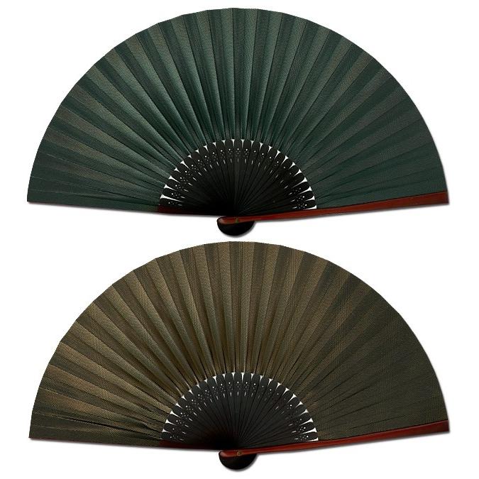 親骨臙脂塗り骨　ツートーンカラー緑/茶(Af20) |  | 01