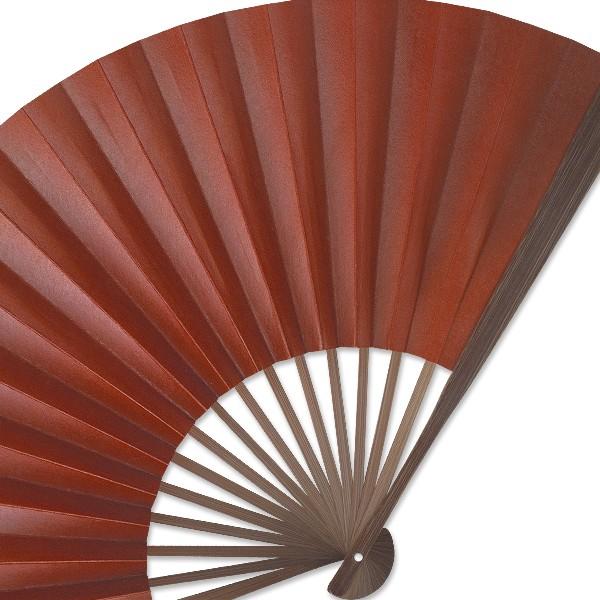 男性用 無地 扇子  柿渋 扇子 /柿色(Ai33L)
