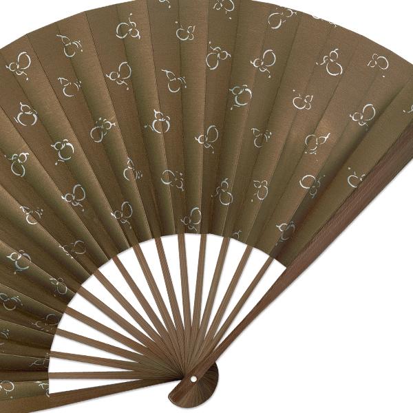 男性用 京扇子 唐木染 写型 ひょうたん (Al04) |  | 02