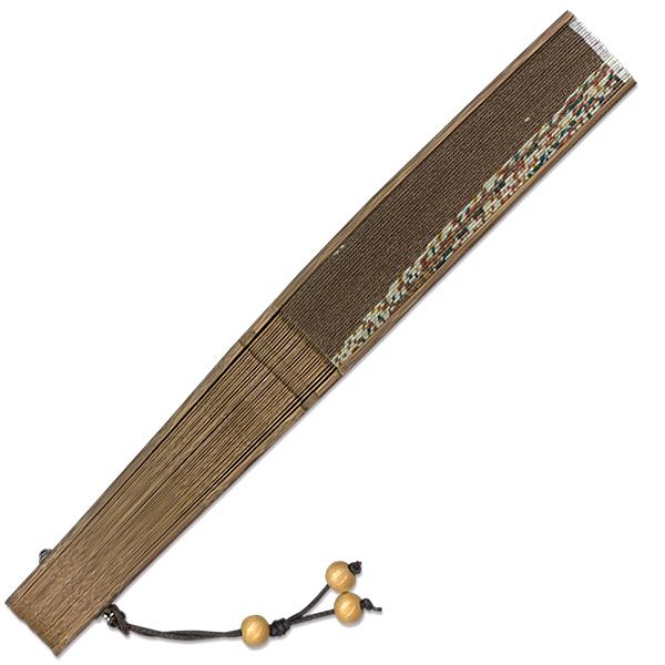 男性用布扇子 縦縞茶 トンボ(Ca04) |  | 02