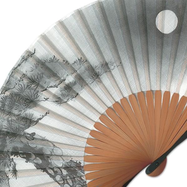 布扇子/墨絵/松に月/京扇子(Cb06) |  | 01