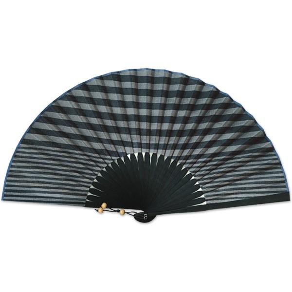 布扇子 両横細縞紺(Cb11) | 