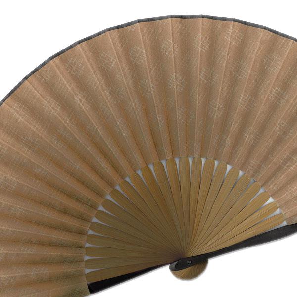 布扇子/市松　茶色/京扇子(Cc02/E4071) |  | 01