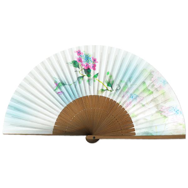 女性用紙扇子/あじさい(Db02) | 