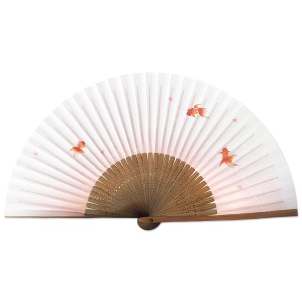 女性用 紙扇子 金魚 (B4023) | 