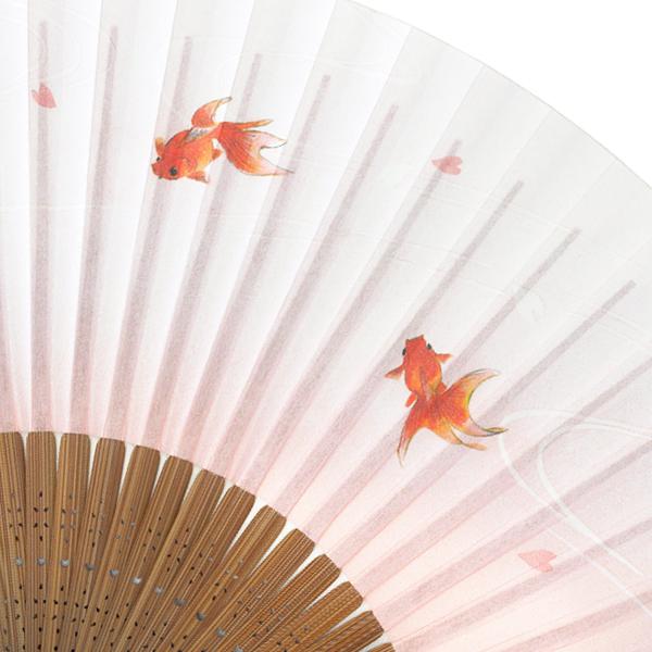 女性用 紙扇子 金魚 (B4023) |  | 01