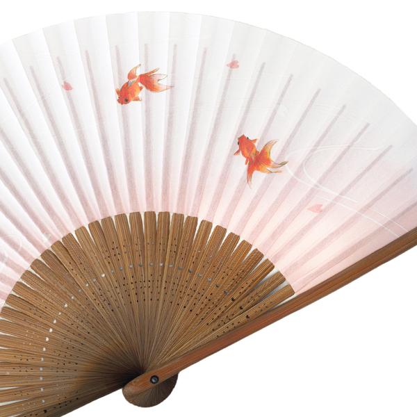 女性用 紙扇子 金魚 (B4023) |  | 02