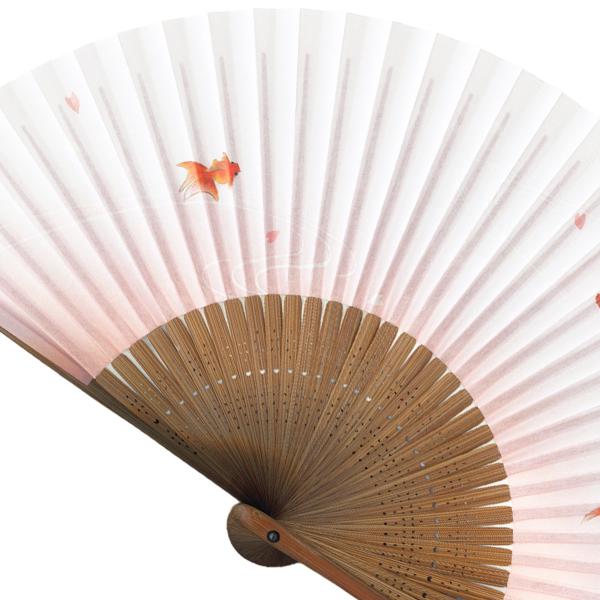 女性用 紙扇子 金魚 (B4023) |  | 03