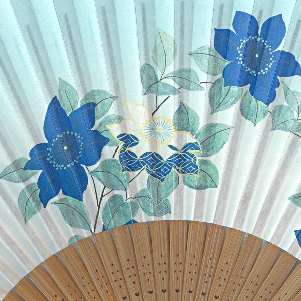 女性用紙扇子/鉄線(Db06) |  | 02