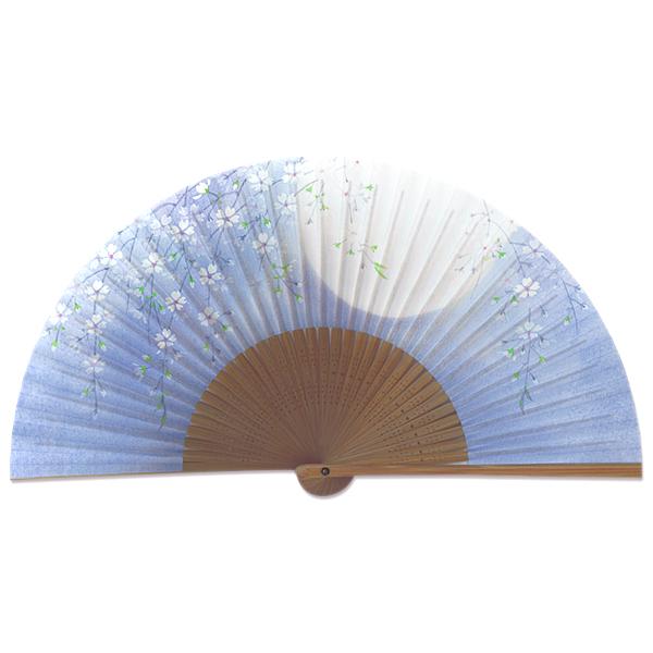 女性用紙扇子/満月と桜 ( Db07 ) | 