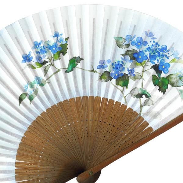 女性用紙扇子/あじさい(Db10) |  | 03